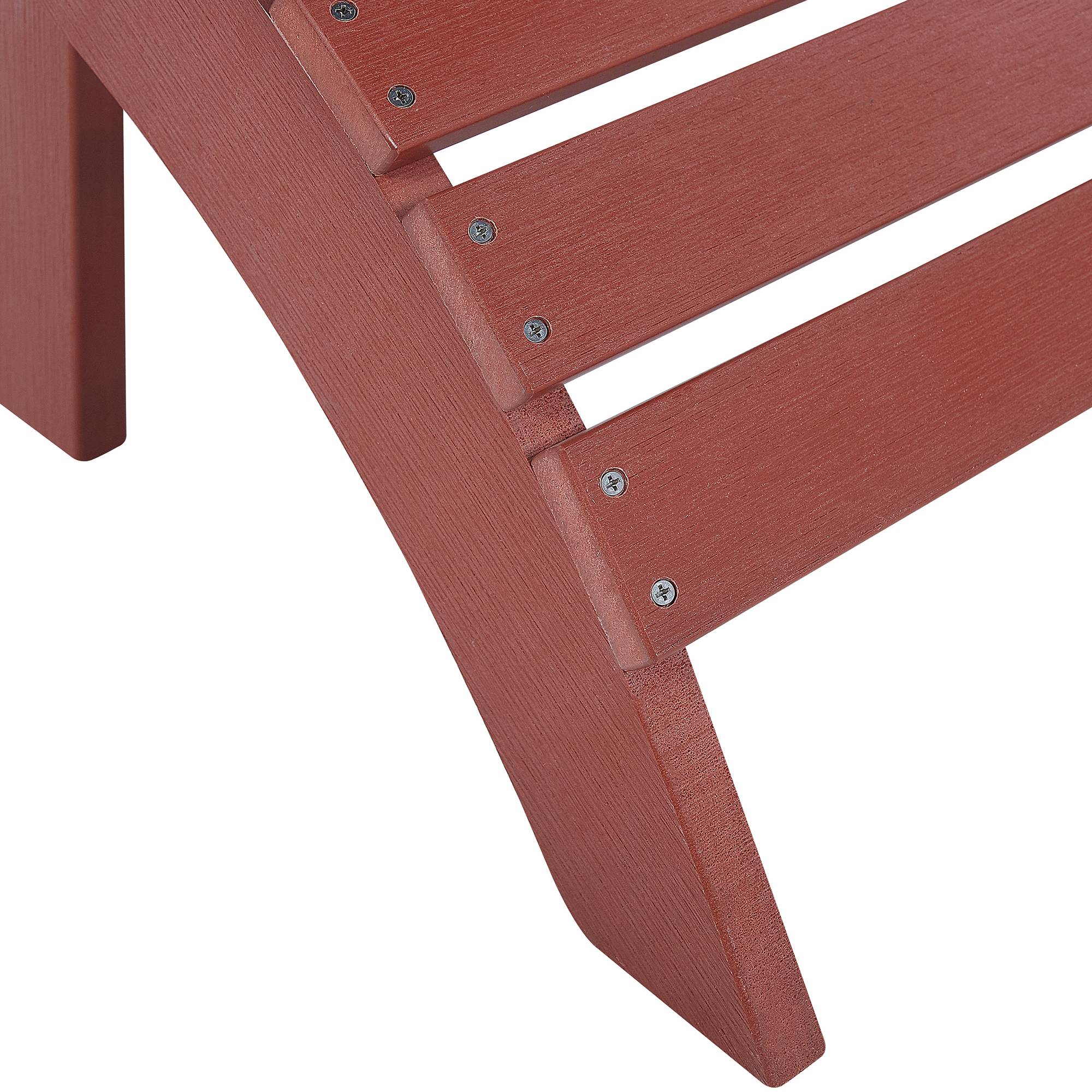 Beliani - Chaise de jardin Bois synthétique Rouge ADIRONDACK - 50x43x34- Beliani - Image 6