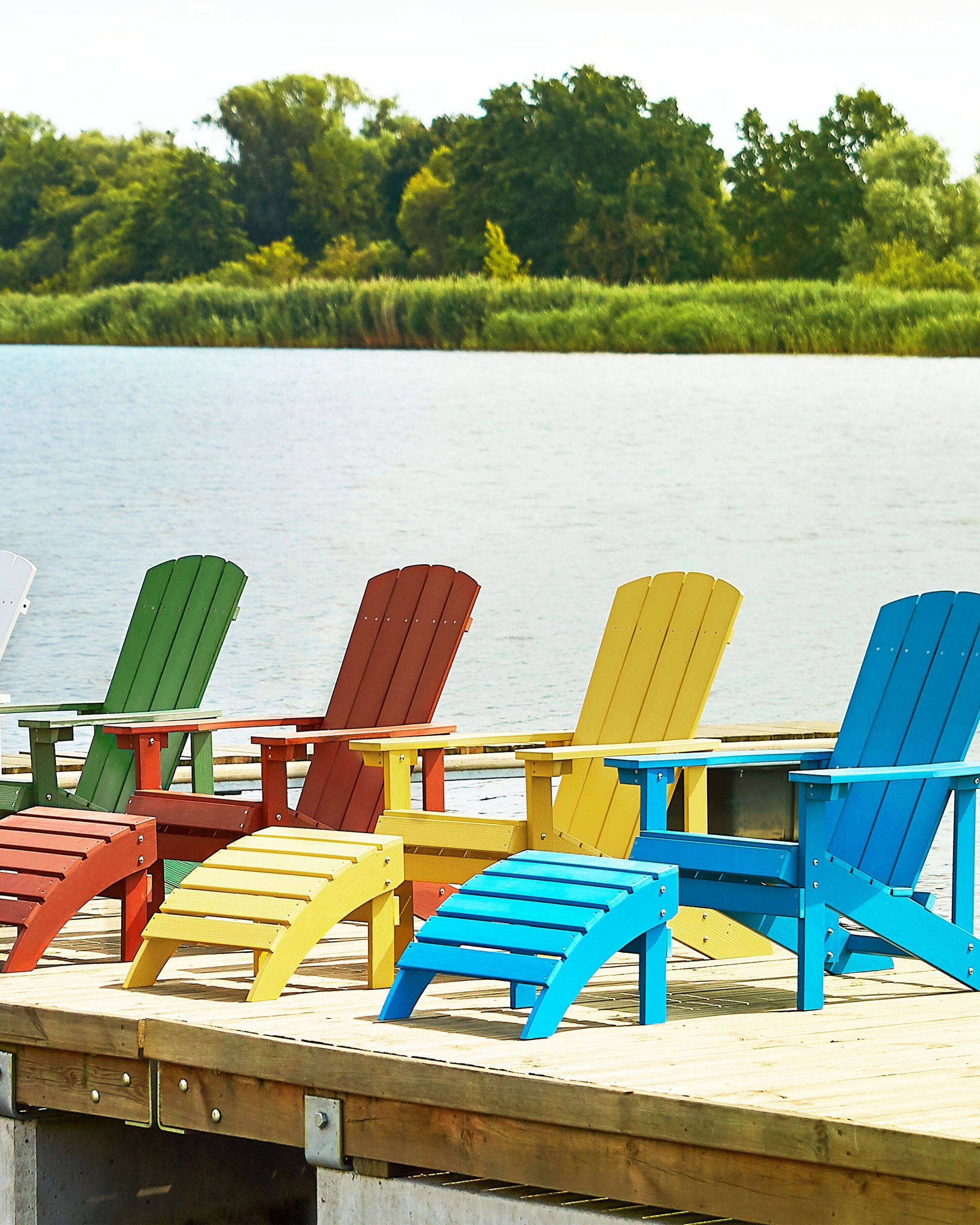 Beliani - Chaise de jardin Bois synthétique Rouge ADIRONDACK - 50x43x34- Beliani - Image 1
