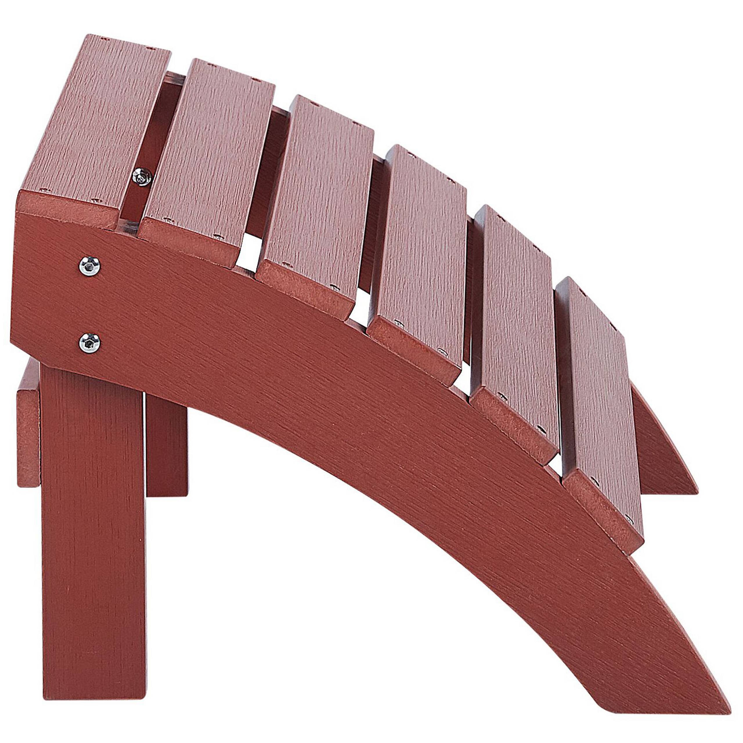 Beliani - Chaise de jardin Bois synthétique Rouge ADIRONDACK - 50x43x34- Beliani - Image 5