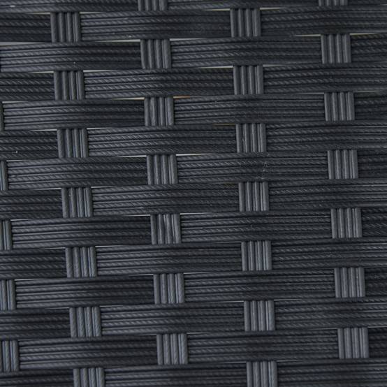 ComfortXL - Table demi-lune Résine tressée Balcon Jardin Gain de place 100x50cm Noir - ComfortXL Outdoor Living - Image 9