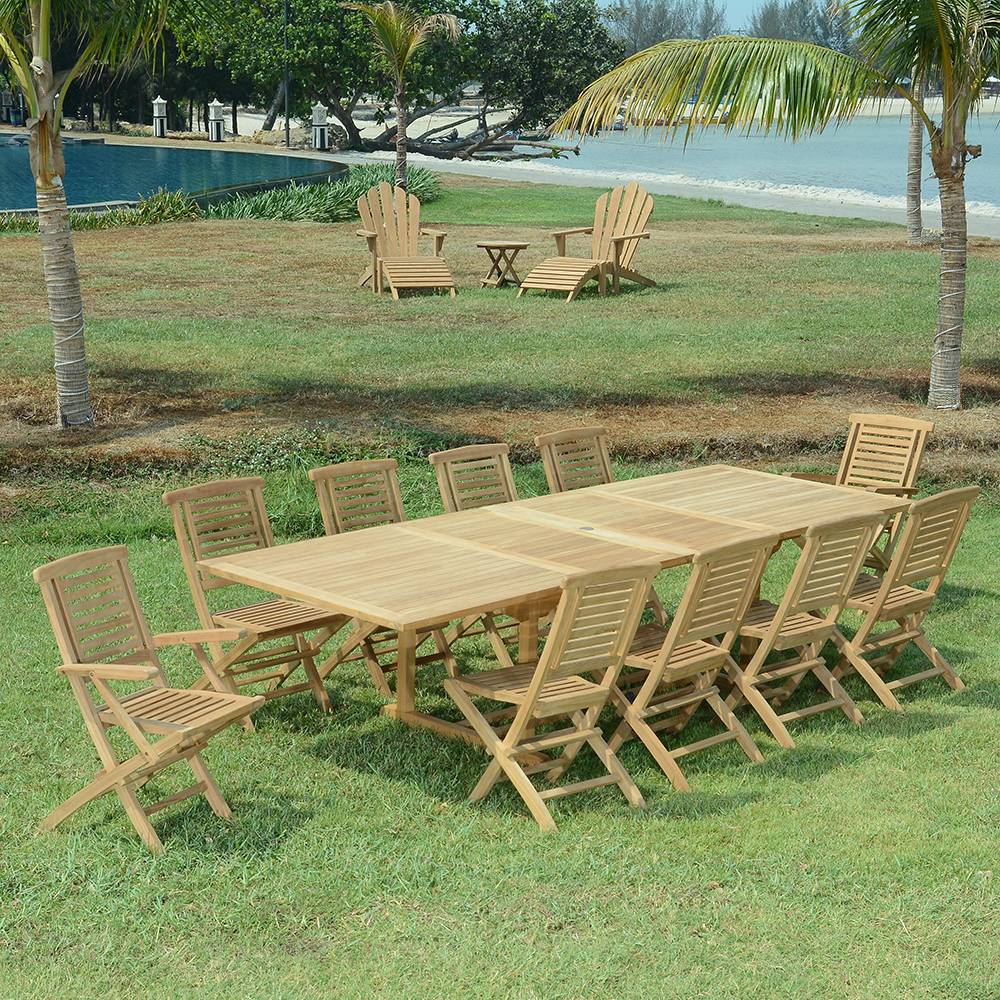 Table extensible rectangulaire teck massif 12 places Sydney - TECK'Attitude - Image 7