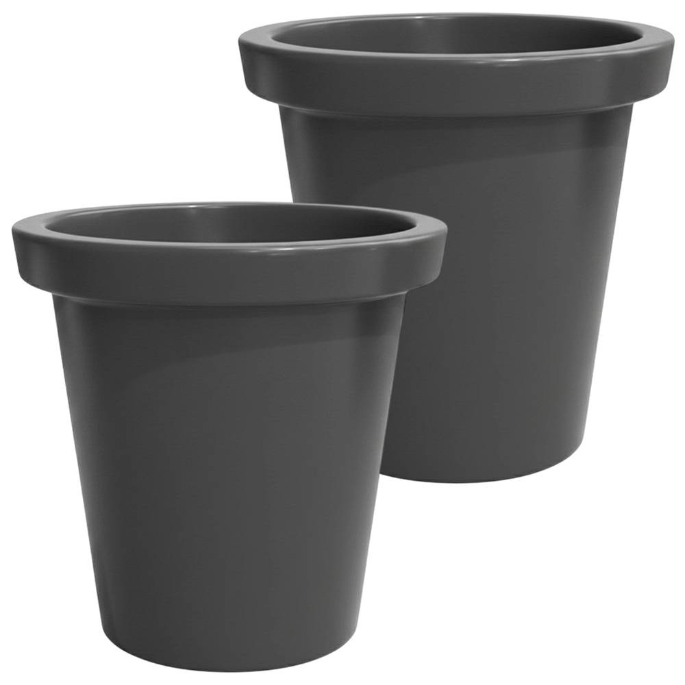 Plast'Up Rotomoulage - Pot de fleurs rond xxl delight 420l- lot de 2 - plast'up rotomoulage - Image 1