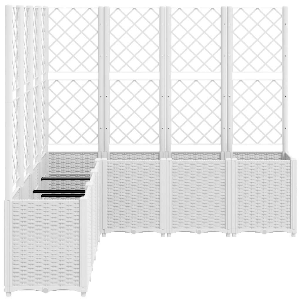 ComfortXL - Grand Carré Potager avec Treillis Modulable XXL pour Jardin Extérieur 160x160x140 cm Blanc - ComfortXL Outdoor Living - Image 4