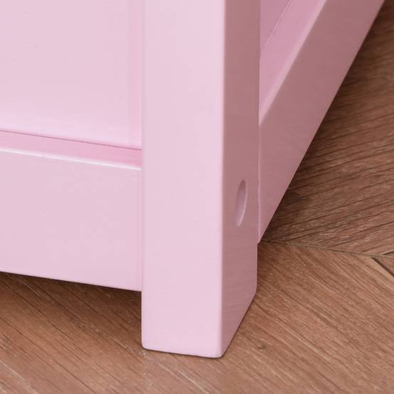 Banc coffre rose et blanc couvercle amorti charge maximale 40 kg salle de jeu enfant 60 × 30 × 50 cm - Image 10