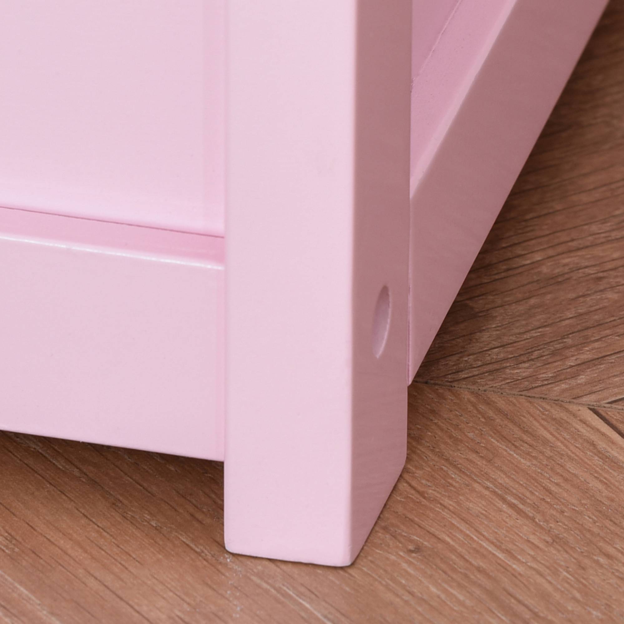 Banc coffre rose et blanc couvercle amorti charge maximale 40 kg salle de jeu enfant 60 × 30 × 50 cm - Image 10