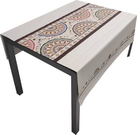 Nappe Composition PVC Base Polyester Anti-taches Soleil Lavant Taille 140X220 CM - Image 1