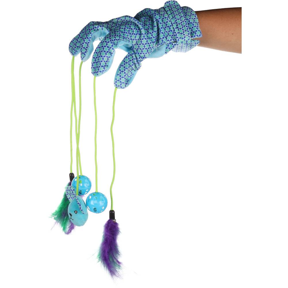 Flamingo - Gant avec jouets bleu 55 cm x 3.8 cm pour chat - Image 1