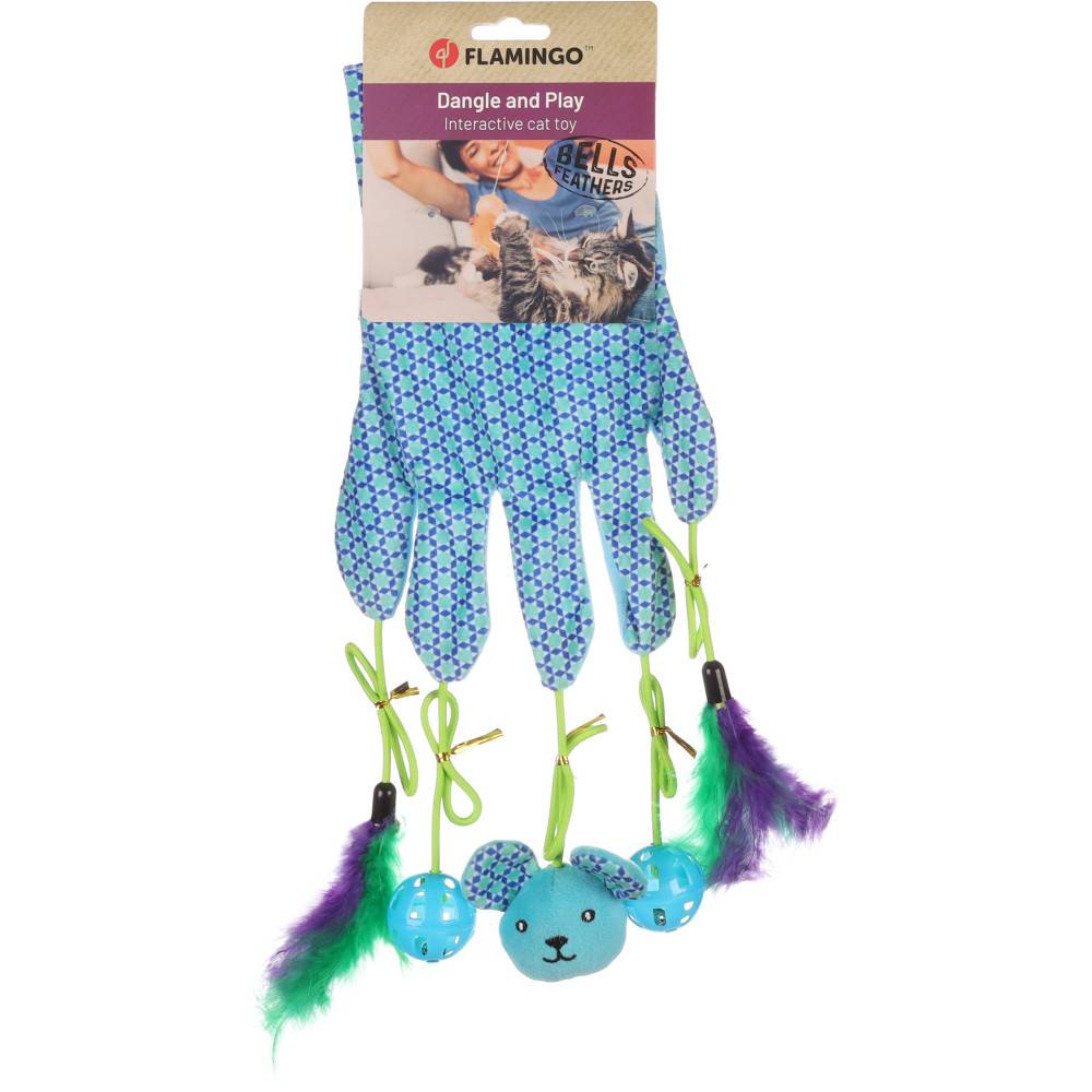 Flamingo - Gant avec jouets bleu 55 cm x 3.8 cm pour chat - Image 4