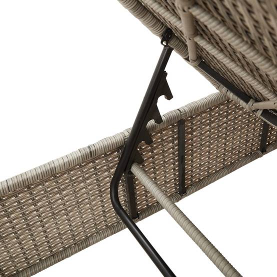 Lot Lits de Soleil Résine Gris Clair 5 Positions Matelas Anthracite Piscine – ComfortXL Outdoor Living - Image 10