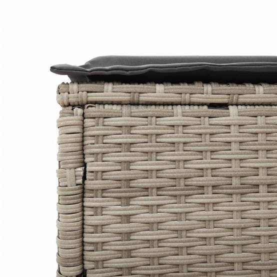 Lot Lits de Soleil Résine Gris Clair 5 Positions Matelas Anthracite Piscine – ComfortXL Outdoor Living - Image 9