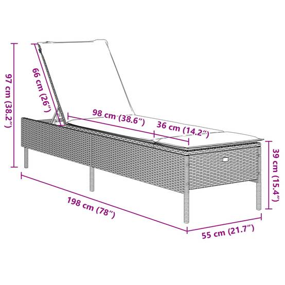 Lot Lits de Soleil Résine Gris Clair 5 Positions Matelas Anthracite Piscine – ComfortXL Outdoor Living - Image 6