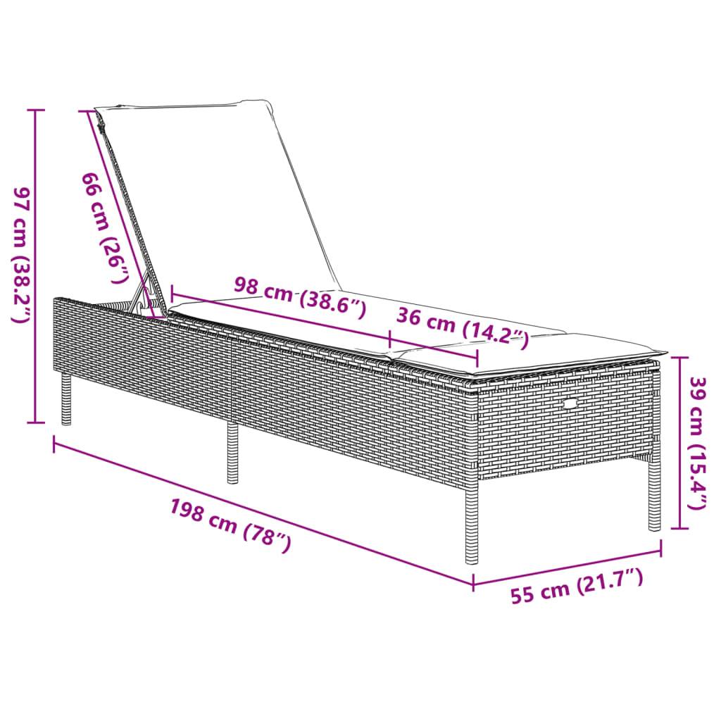 Lot Lits de Soleil Résine Gris Clair 5 Positions Matelas Anthracite Piscine – ComfortXL Outdoor Living - Image 6