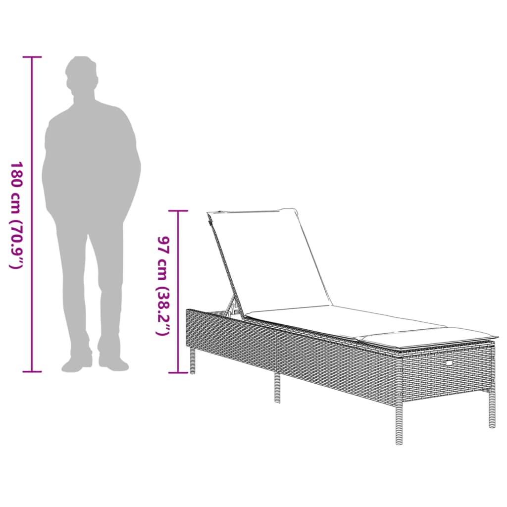 Lot Lits de Soleil Résine Gris Clair 5 Positions Matelas Anthracite Piscine – ComfortXL Outdoor Living - Image 7