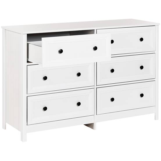 Beliani - Commode Panneau de particules de bois Blanc HAZELVALE - 120x45x80- Beliani - Image 4