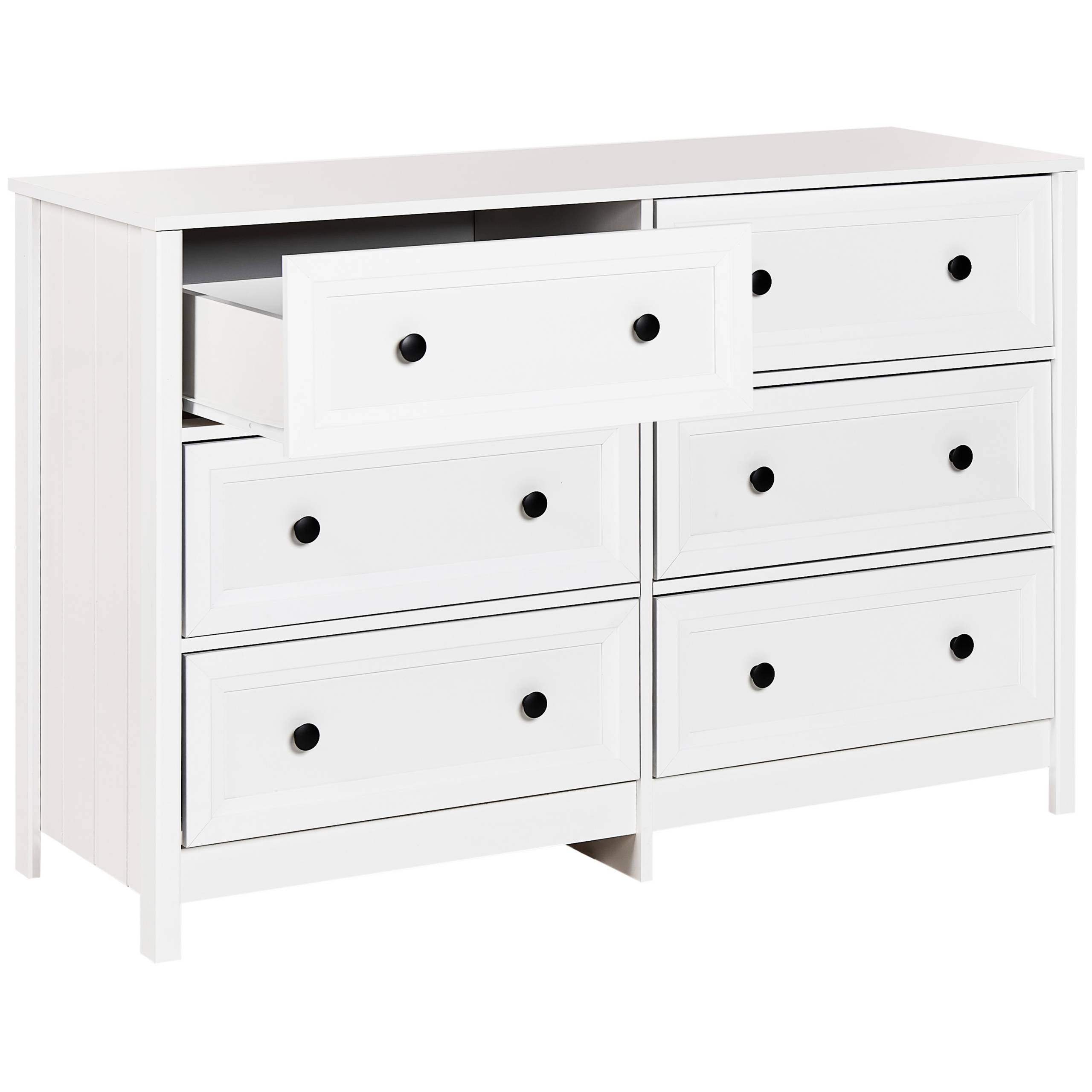 Beliani - Commode Panneau de particules de bois Blanc HAZELVALE - 120x45x80- Beliani - Image 4