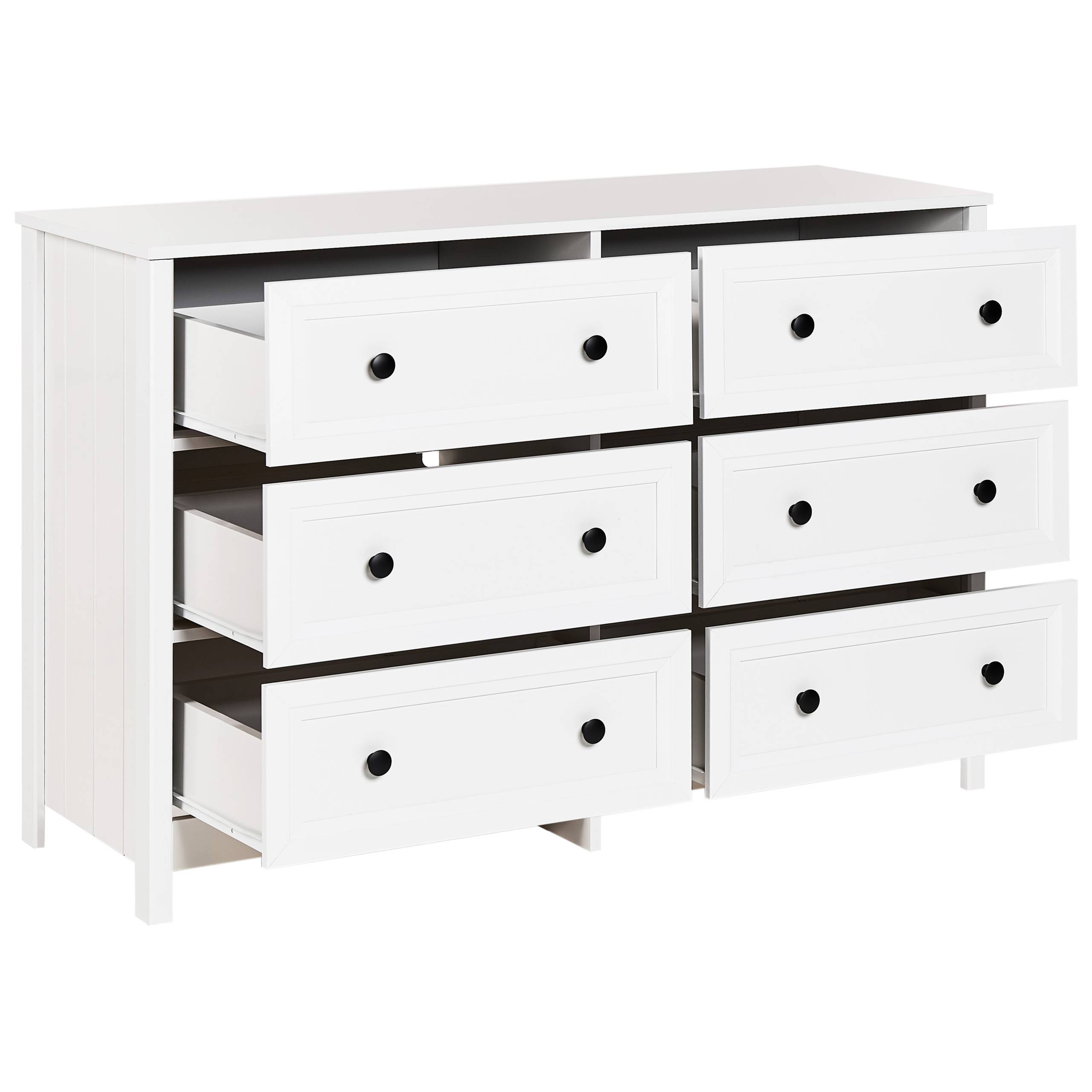 Beliani - Commode Panneau de particules de bois Blanc HAZELVALE - 120x45x80- Beliani - Image 5