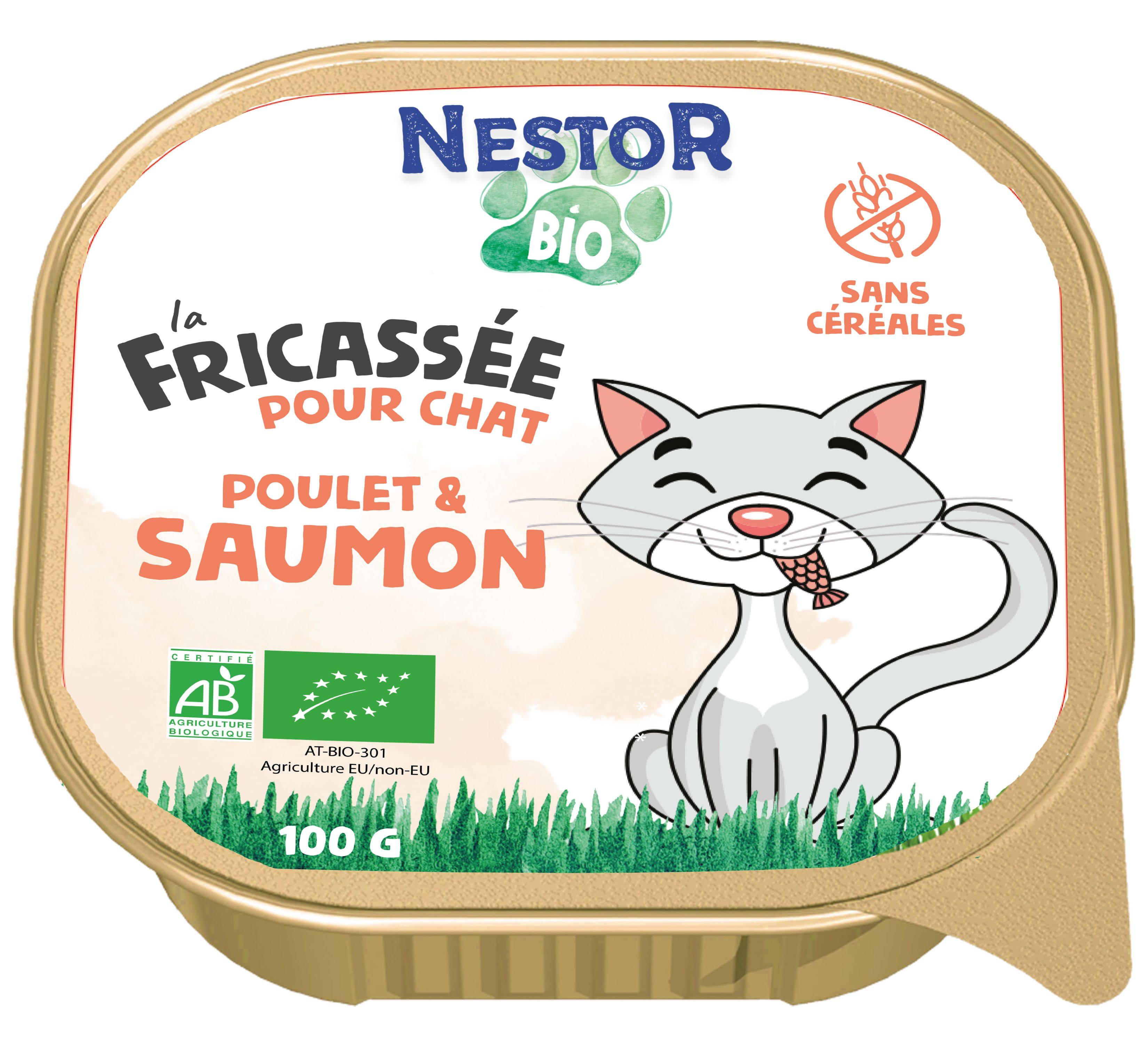 Nestor - Pâtées Sans Céréales Bio au Saumon pour Chat - Image 1