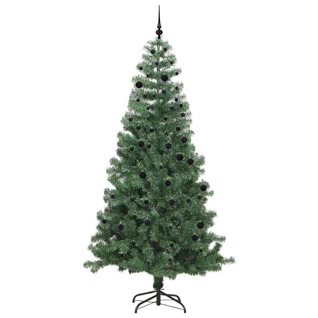 Sapin de Noël | Arbre de Noël avec 300 LED avec support Vert 240 cm PVC Maison Chic - Image 3