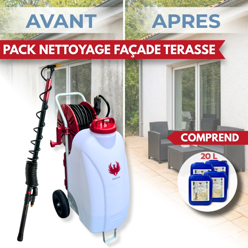 Pulvérisateur électrique GLADIATOR SPRAYER PHOENIX + Perche Télescopique 5,4 mètres + Produit Nettoyant Extérieures 20 L - Image 1