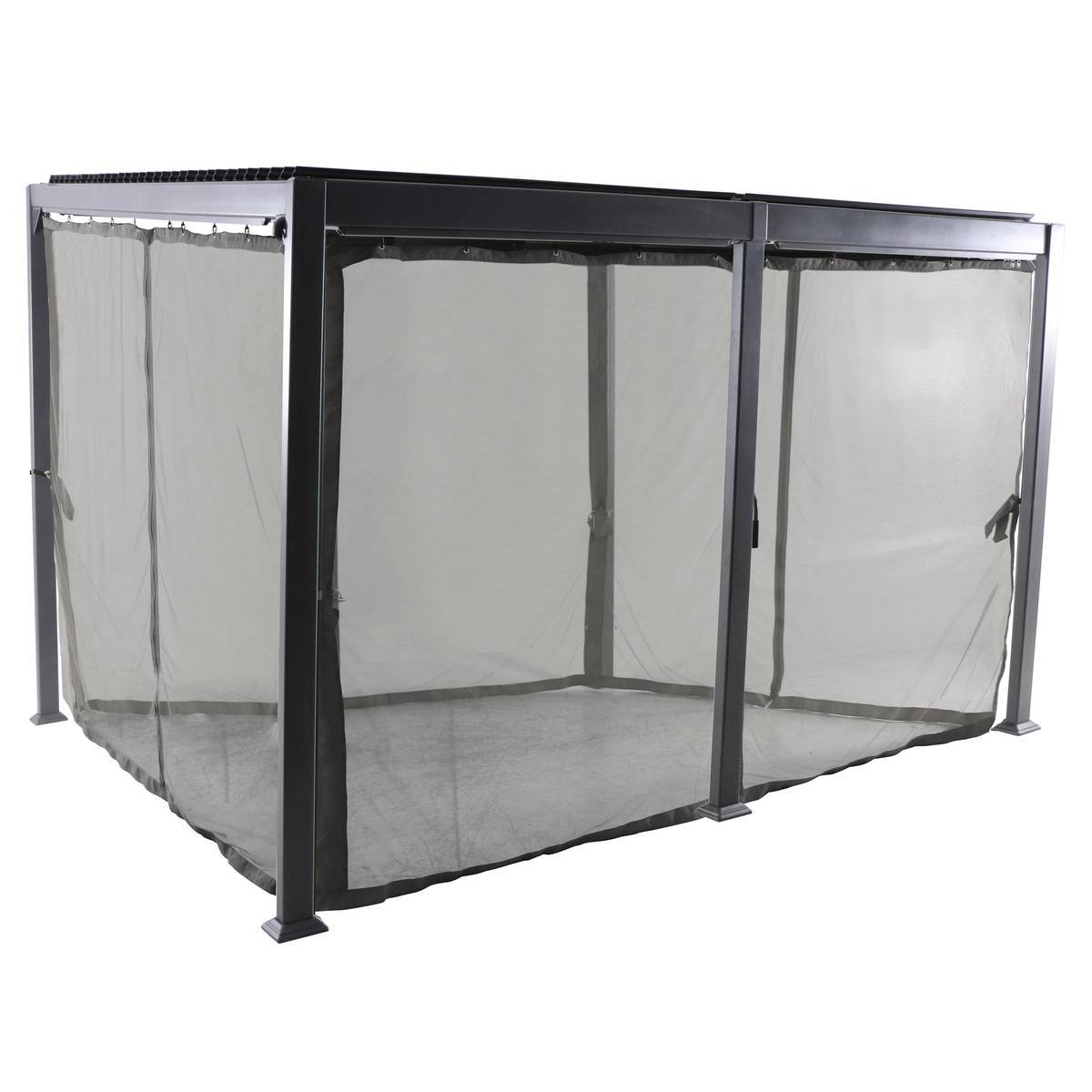 Hesperide - Moustiquaire pour pergola "Avila" graphite 4x3m en polyester Hespéride - Image 1