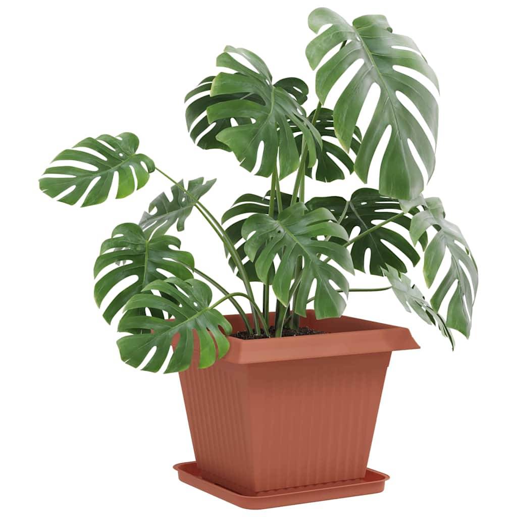 Vidaxl - Pots de plantes 6 pc Rouge brique Plastique vidaXL 3403295 - Image 4