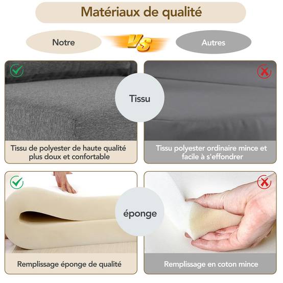 Salon Jardin Modulable Acier Auvent Rétractable 4 Pièces Coussins 9cm Gris - ComfortXL Outdoor Living - Image 6