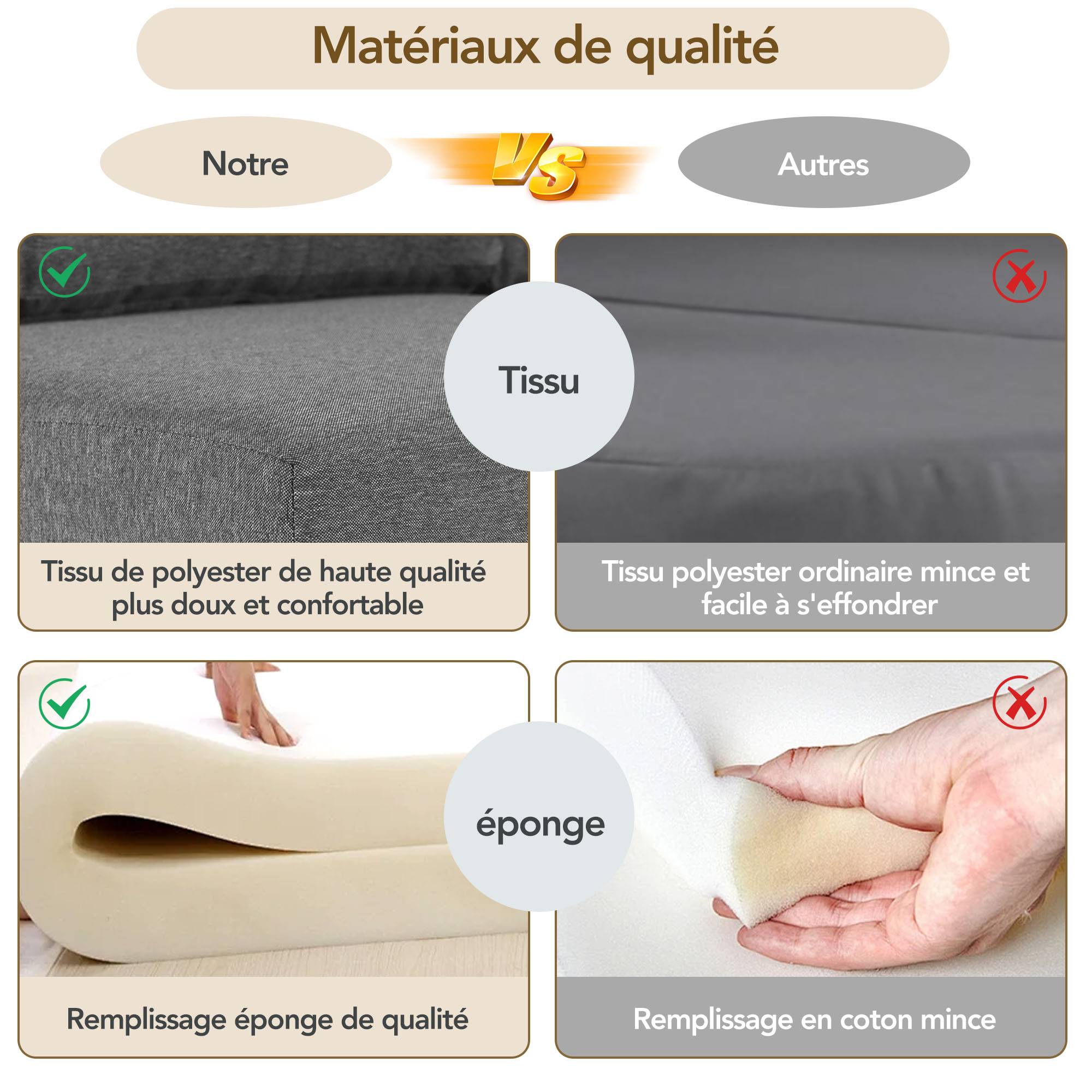 Salon Jardin Modulable Acier Auvent Rétractable 4 Pièces Coussins 9cm Gris - ComfortXL Outdoor Living - Image 6