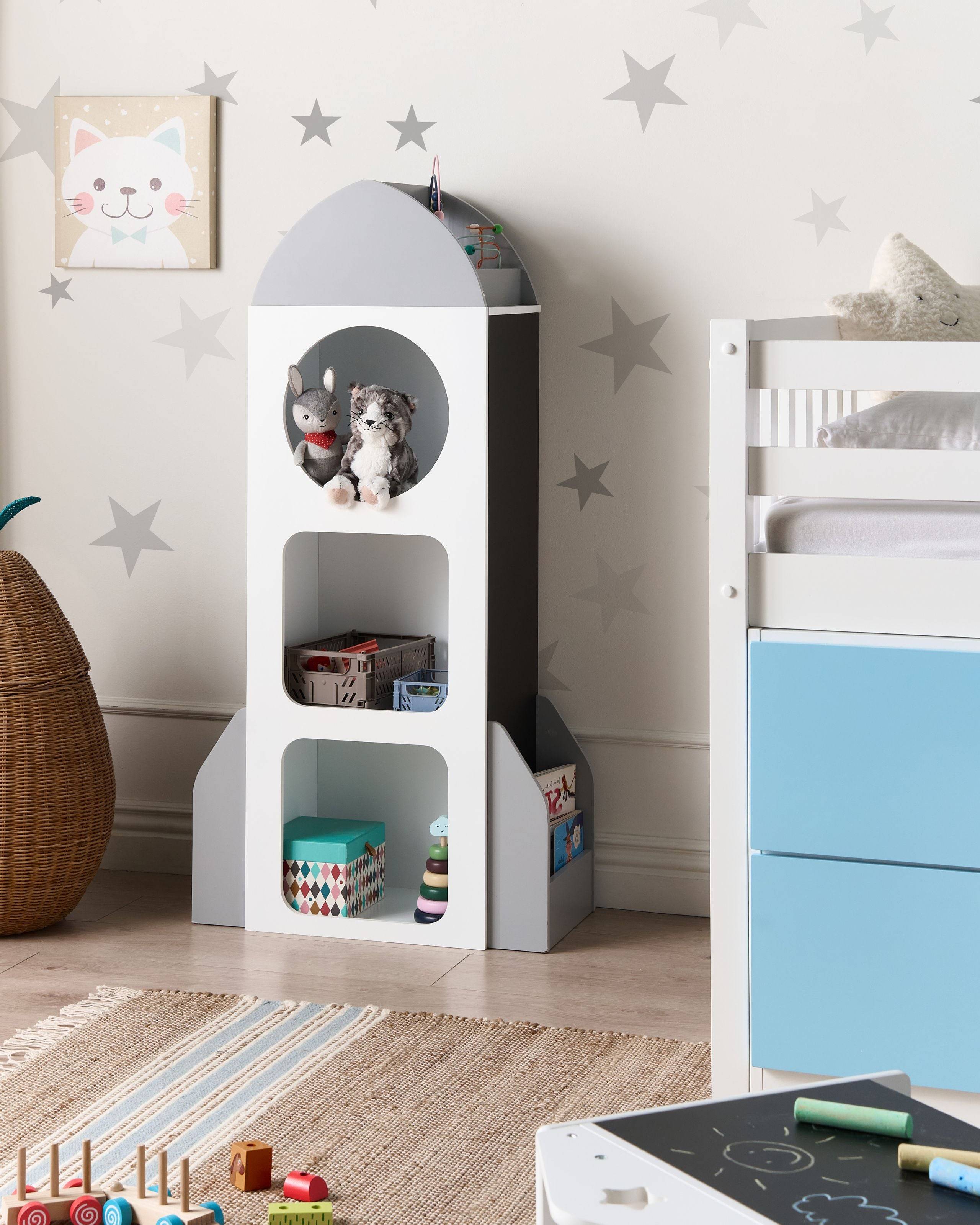 Beliani - Meuble de rangement MDF Blanc COSMOS - 60x31x120- Beliani - Image 1