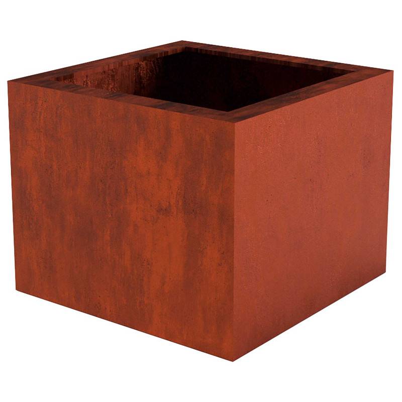 Cerland - Bac à fleurs carré en acier corten 93L - Image 1