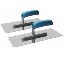Outifrance - Platoir inox 28 x 12 cm Rectangle 2 côtés crantés 10 mm
