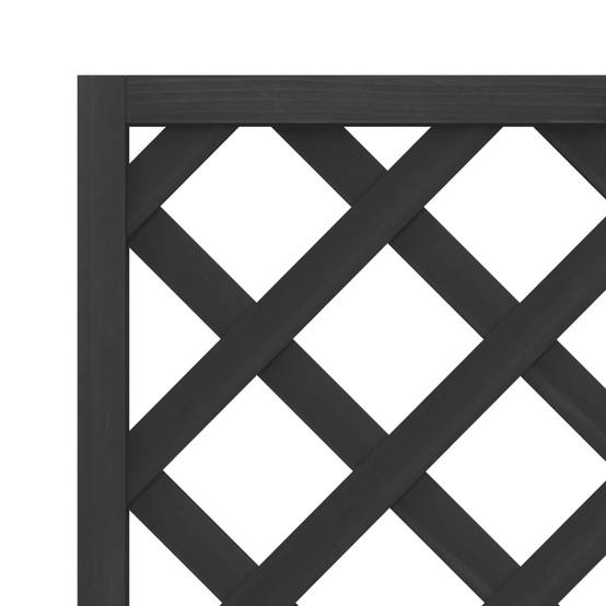 Jardinière avec treillis bois de sapin noir 40 x 30 x 135 cm - PANGIVO - Image 7