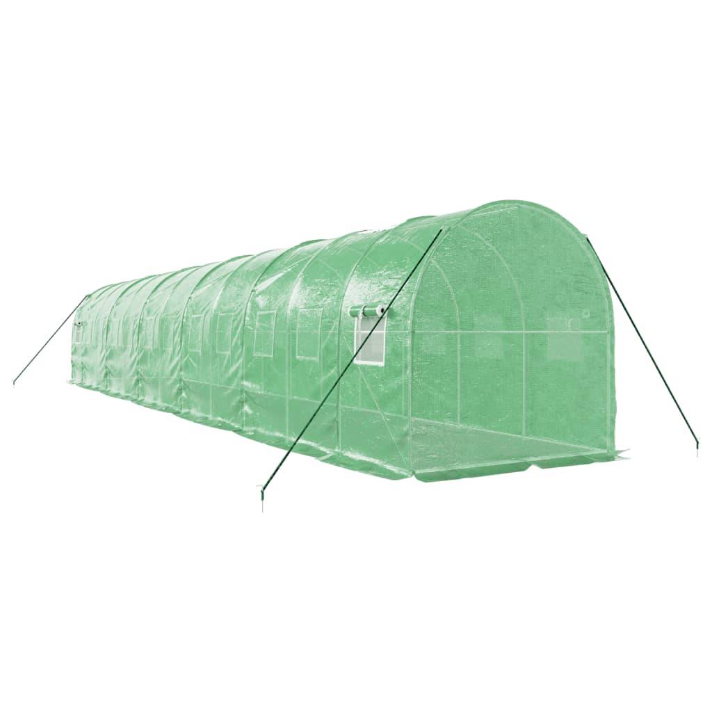 Serre de jardin 24m² - Serre de culture avec cadre en acier vert 12x2x2 m MAISON CHIC - Image 6