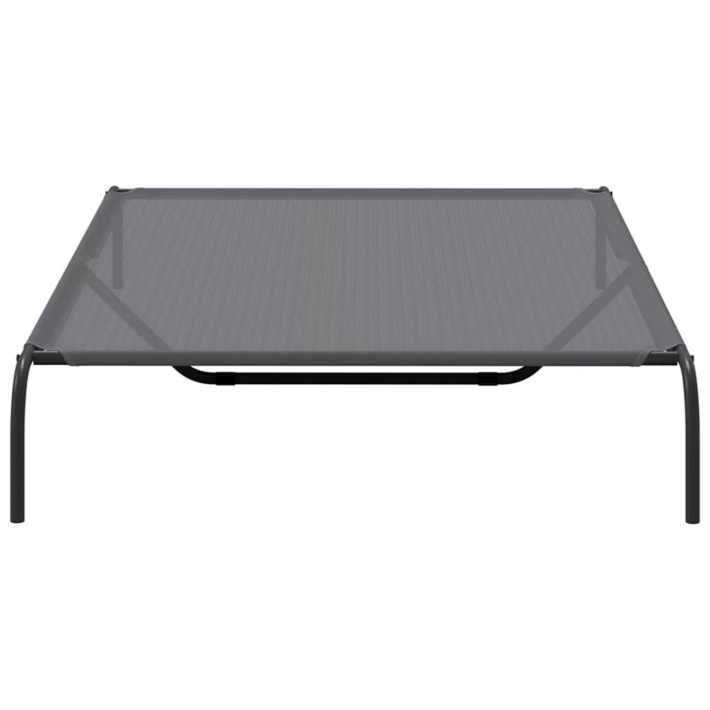 Lit surélevé pour chien textilène et acier gris 150 x 90 x 20 cm - PANGIVO - Image 5