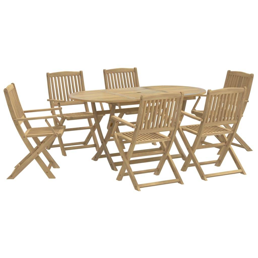 Maison Chic - Ensemble de 7 pcs table de jardin avec chaises - mobilier de jardin Bois d'acacia solide-JU2642 - Image 1