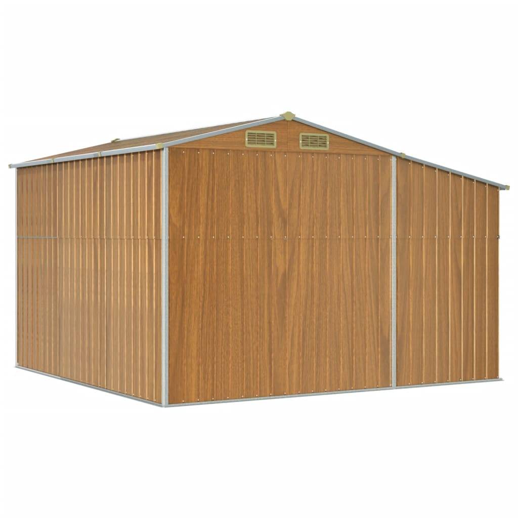 Vidaxl - Abri de jardin marron clair 277x279x179 cm Métal galvanisé vidaXL 3188299 - Image 8