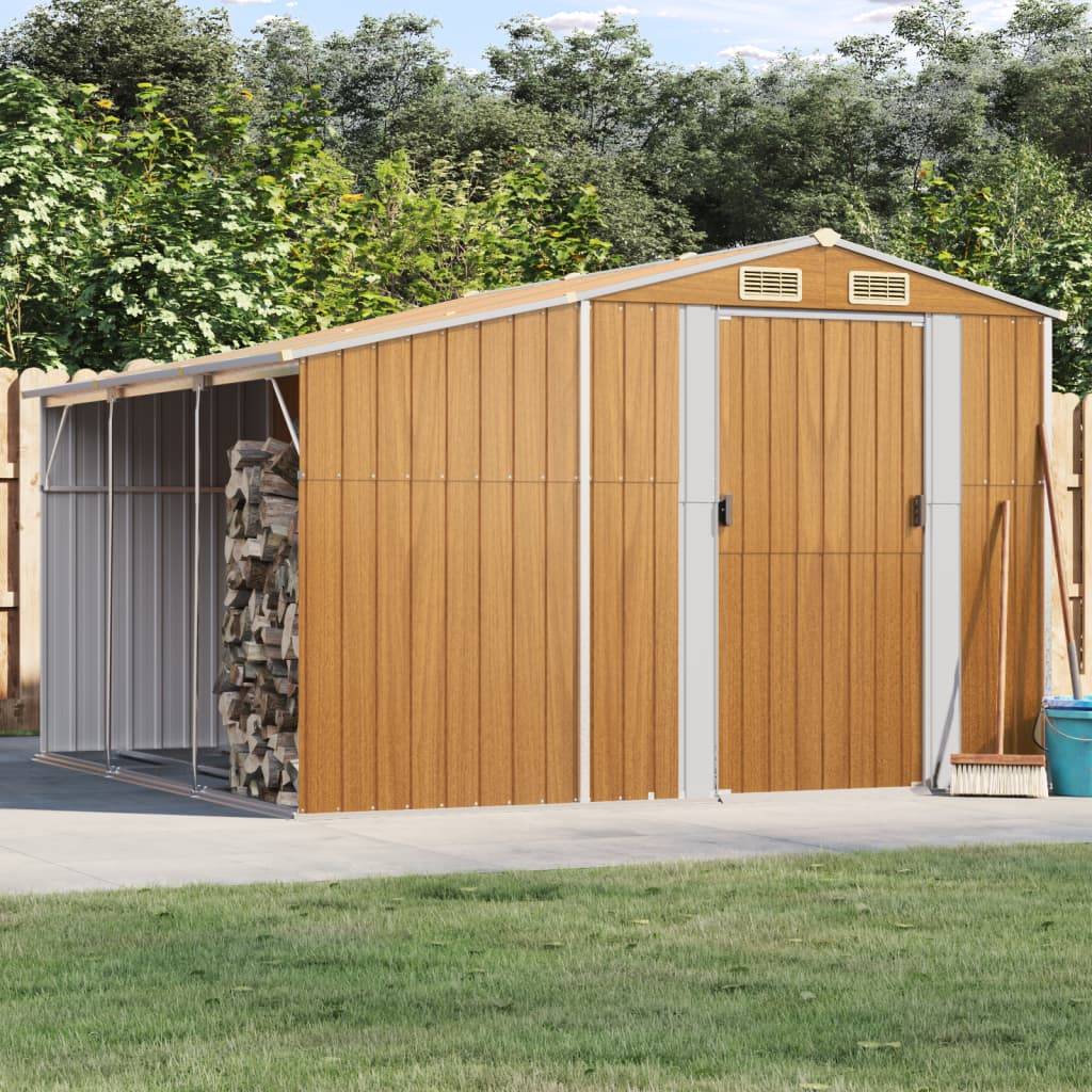 Vidaxl - Abri de jardin marron clair 277x279x179 cm Métal galvanisé vidaXL 3188299 - Image 1