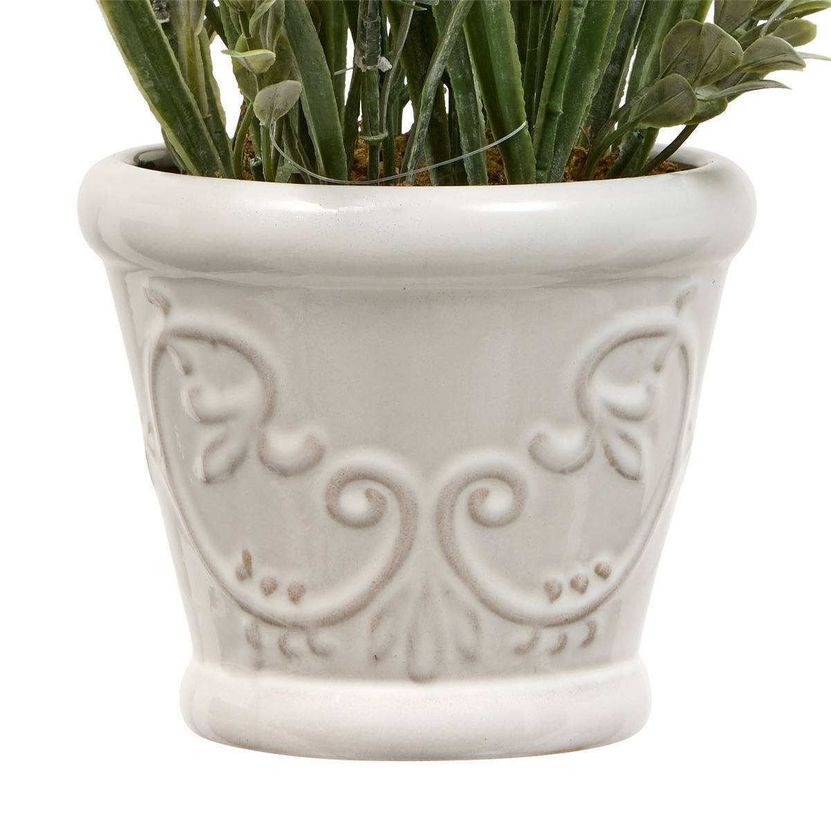 Atmosphera - Composition florale Artificielle Prov Lavande 35 cm Pot en Grès - Atmosphera Créateur d'intérieur - Image 4