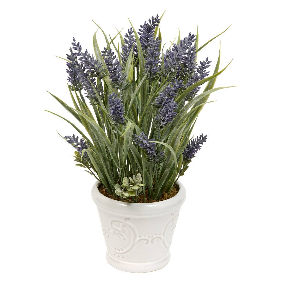 Atmosphera - Composition florale Artificielle Prov Lavande 35 cm Pot en Grès - Atmosphera Créateur d'intérieur - Image 2