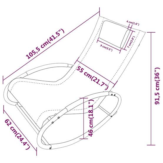 Chaise longue | Transat | Bain de soleil avec oreiller acier et textilène crème - Image 7