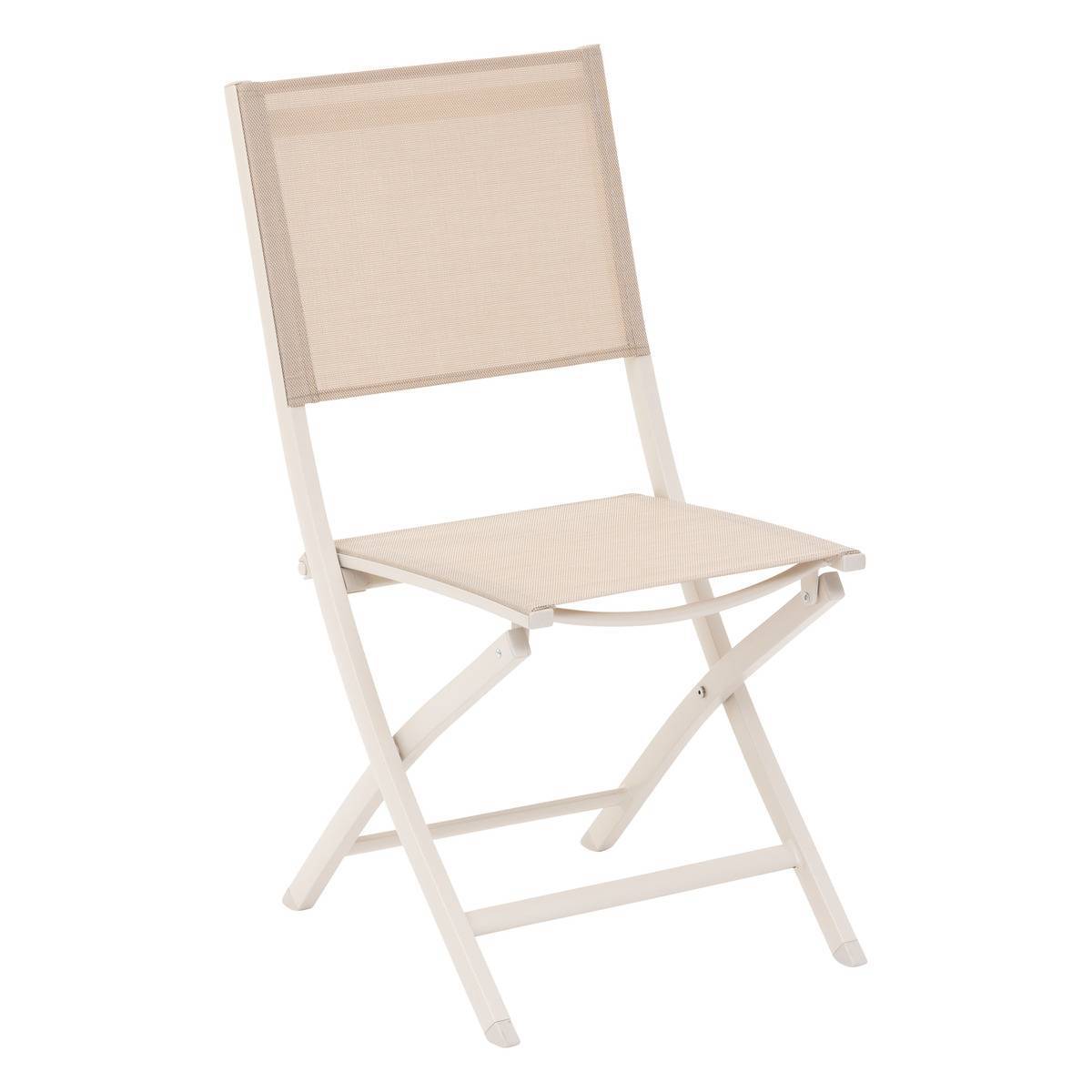 Hesperide - Lot de 4 chaises de jardin pliantes "Essentia" lin & argile - Hespéride - Image 2
