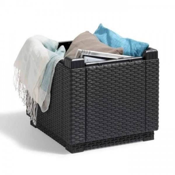 Keter Pouf de rangement Cube Graphite 213816 422801 - Image 3