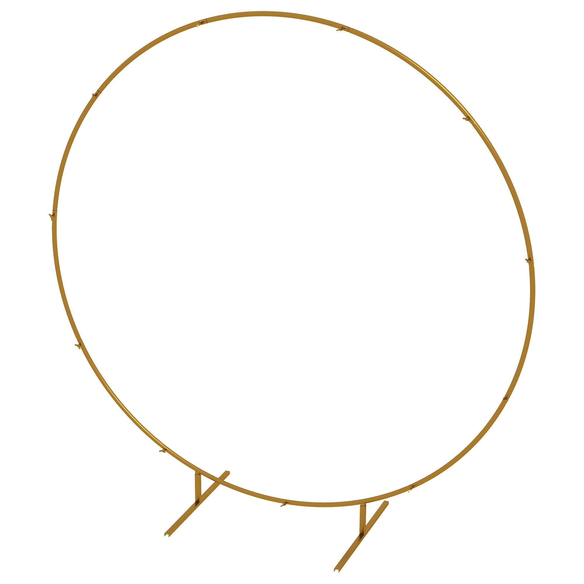 Arche de jardin acier doré 222 x 60 x 224 cm - PANGIVO - Image 2