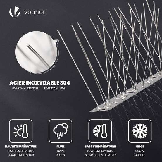 Pic Anti-Pigeon en Acier Inoxydable 6.5M Pack de 26 modules - Image 2