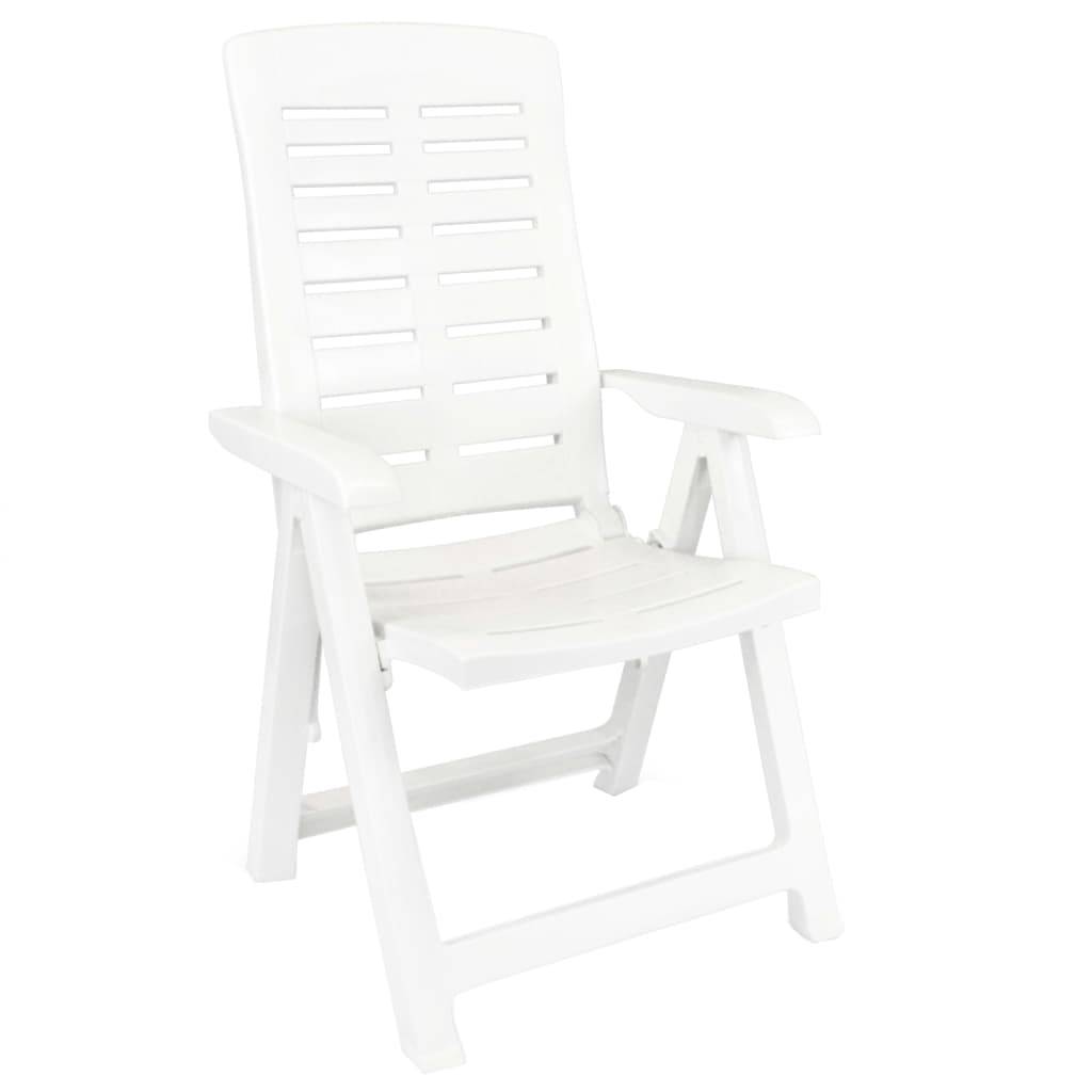 Maison Chic - Ensemble de 3 pcs table de jardin avec chaises - mobilier de jardin Blanc Polypropylène - Image 5