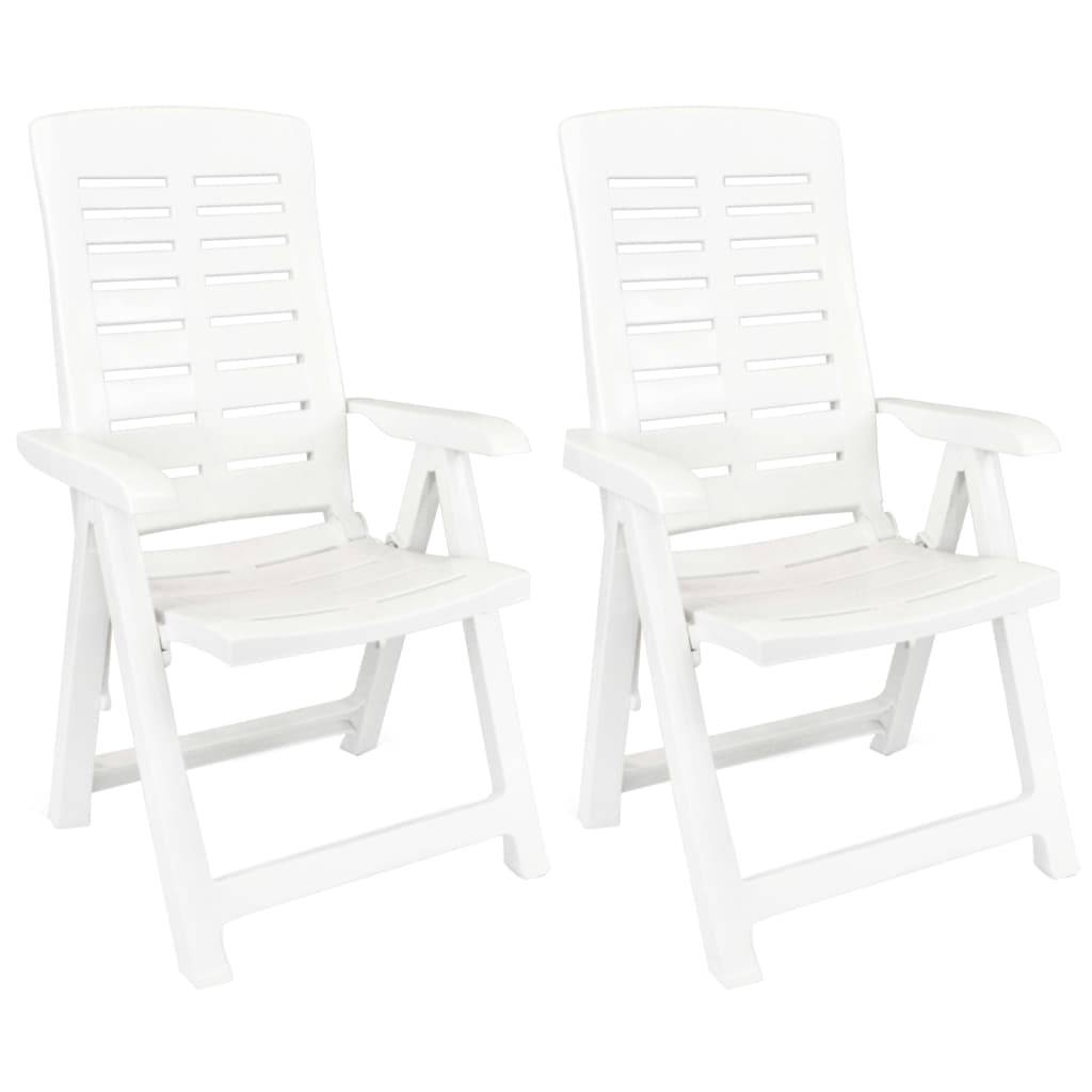 Maison Chic - Ensemble de 3 pcs table de jardin avec chaises - mobilier de jardin Blanc Polypropylène - Image 4