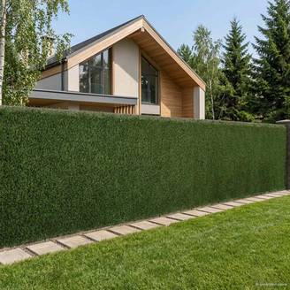 Clôture artificielle PVC et acier vert clair 600 x 150 cm - PANGIVO