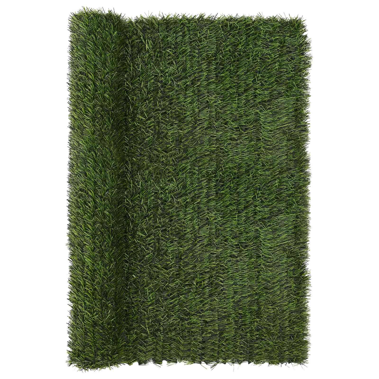 PANGIVO - Clôture artificielle PVC et acier vert clair 600 x 150 cm - PANGIVO - Image 2