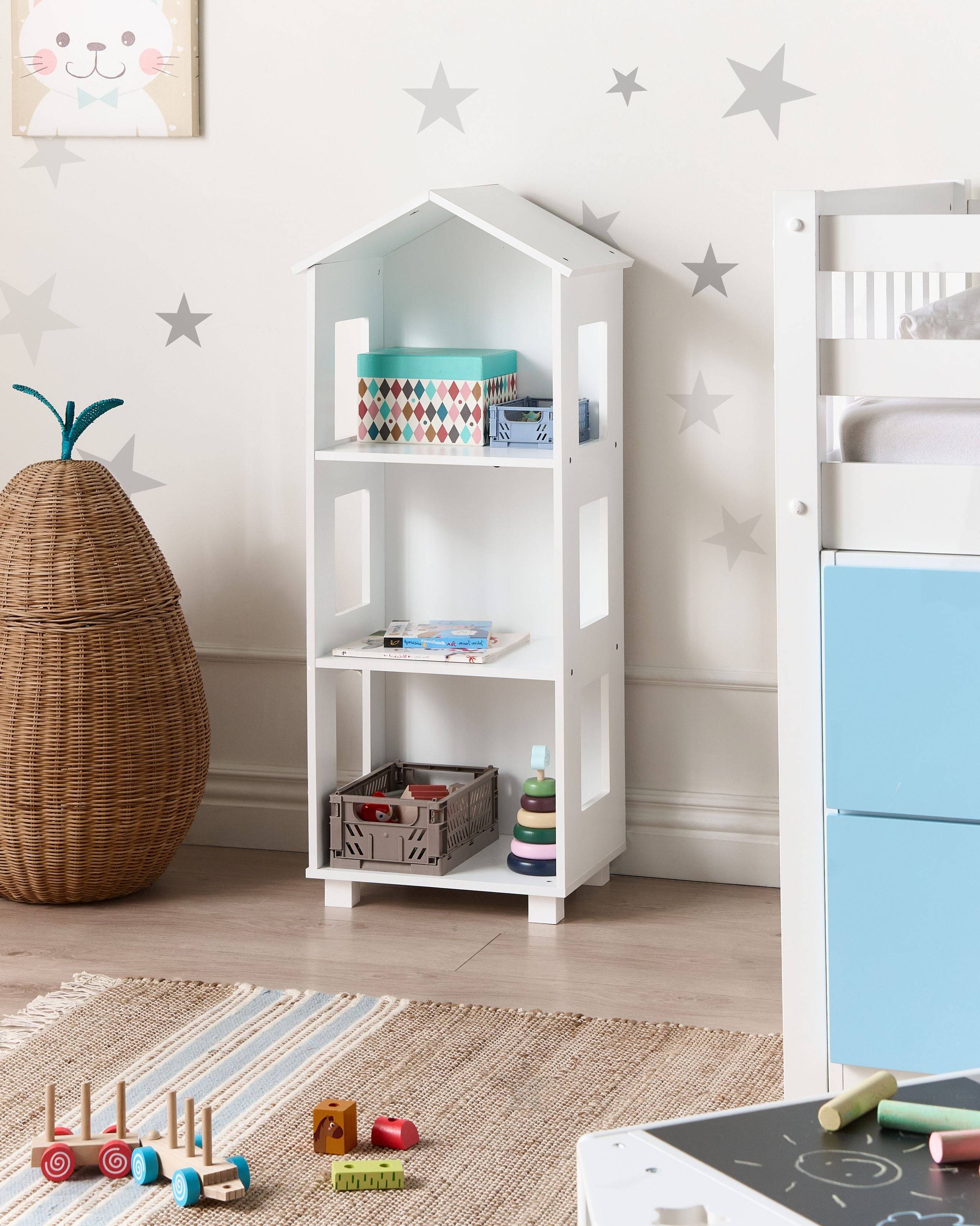 Beliani - Meuble de rangement MDF Blanc GLENORIE - 39x30x100- Beliani