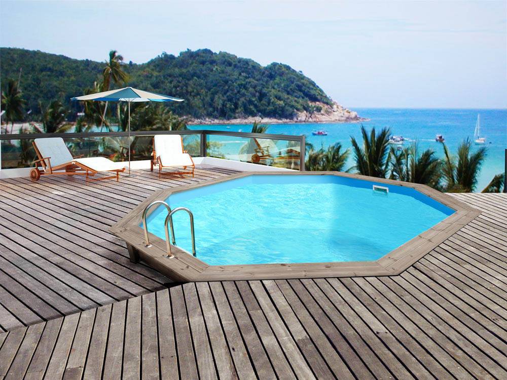 Habitat Et Jardin - Piscine Bois  Venecia " -  5.80 X 1.31m -habitat Et Jardin