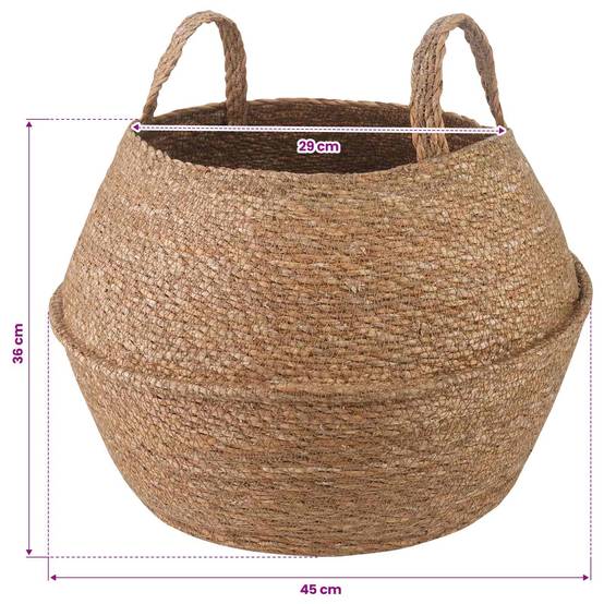 Pot de fleurs herbe de mer naturel 45 x 45 x 36 cm - PANGIVO - Image 5